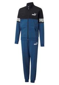 Puma Power Poly Suit B Kinder Unisex Trainingsanzug Sportanzug 670115 17 Blau , Bekleidung:152