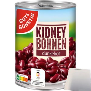 Gut&Günstig Kidneybohnen dunkelrot (400g Dose) + usy Block