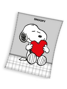 Carbotex Polarowy kocyk dziecięcy Snoopy Love 150x200 cm