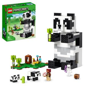 LEGO 21245 Minecraft Das Pandahaus Set, bewegliches Panda-Spielzeug-Haus mit Tier-Figuren und Skelett, Spielzeug für Jungen und Mädchen ab 8 Jahren