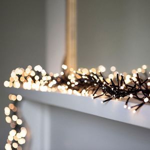 LED Cluster-Lichterkette 9,5m Büschellichterkette Weihnachtsbeleuchtung Balkon
