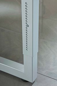 Rando Schreibtisch, manuell höheneinstellbar, Ahorn, Farbe Gestell:Silber, Größe Tischplatte:200 x 100 cm