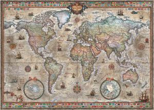 Puzzle 1000 dielikov - Retro mapa sveta