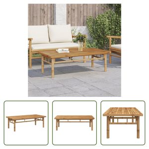 The Living Store Couchtisch 110x55x35 cm Bambus