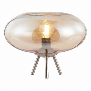 Nino Leuchten Tischlampe Wohnzimmer Tischleuchte Glas Metall Dreibein 50040123