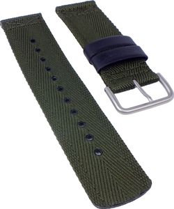 Casio Pro Trek Uhrenarmband 24mm | PRG-600YB Textil/Leder Mix grün