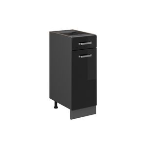 Vicco Küchenunterschrank R-Line, 30 cm ohne Arbeitsplatte, Schwarz Hochglanz/Anthrazit