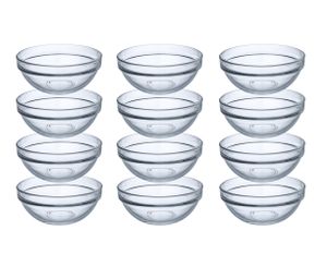 12x Schüsseln aus Glas Ø 9 cm Glasschälchen Dipschale Dessertschale Tapasschale