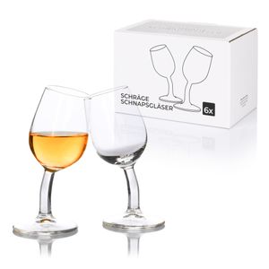 FunX Schiefe Schnapsgläser 6er Set - Schräge Schnapsgläser 4 cl. als lustige Geschenkidee für Männer und Frauen zu Geburtstag, Weihnachten, Hochzeit