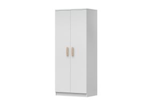 Šatní skříň se závěsnými dveřmi Šatní skříň Dětská šatní skříň 80 cm bílá/bílá GRIFFE SONOMA - JONAS 06