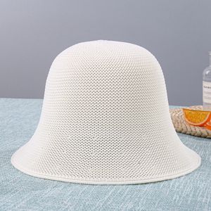 1 Stück Frühling Sommerhut Stroh Hüte Bucket Hüte Fischermützen Strand Sonnenhut für Frauen und Mädchen Weiß