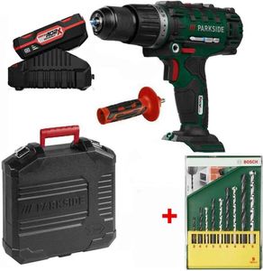 PARKSIDE 20V Schlagbohrschrauber PSBSA 20-Li C3  Akku 2 Ah+ Bohrer Set
