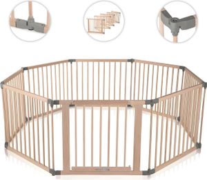 Baby Vivo Laufgitter aus Holz 8 Elemente - individuell verstellbar - PREMIUM in Grau Baby Vivo Laufgitter aus Holz 8 Elemente - individuell verstellbar - PREMIUM in Grau