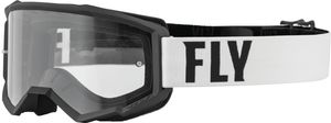 Fly Racing Focus Motocross Brille (White/Black)