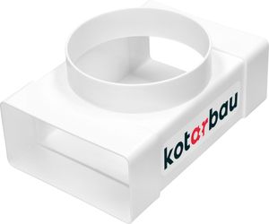 KOTARBAU® T-kus pre ploché ventilačné potrubie 110x55mm s otvorom ⌀100mm kanálová spojka