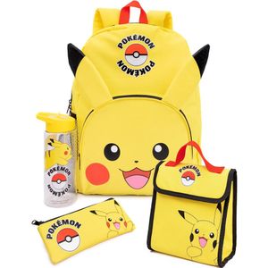 Pokemon - Lunchtasche und Rucksack  Set  4er-Pack NS6869 (Einheitsgröße) (Gelb)