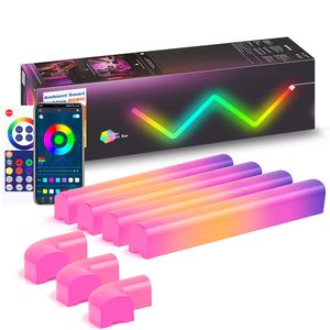 Bluetooth LED Glide Wandleuchte RGBIC Musik Sync Lightbar App-Steuerung Wandlampe für Gaming