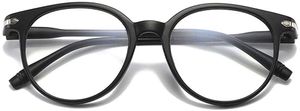 Blaulichtfilter Brillen Anti Blaulicht Brillen Ohne Sehstärke Damen Herren Computer Gaming Brillen Anti Müdigkeit Leicht Retro Brillengestelle mit Etui（Matt Schwarz）