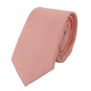 Fabio Farini - Krawatte - einfarbige Herren Schlips - Unicolor Krawatte in 6cm oder 8cm Breite Schmal (6cm), Altrosa perfekt als Geschenk