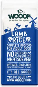 Hundetrockenfutter WOOOF Lamm und Reis 18KG Hypoallergenes Hundefutter glutenfrei kaltgepresst für sensible Hunde