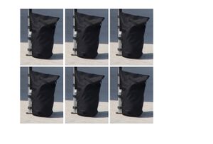 Kronenburg Pavillon Gewichte 6er Set in schwarz – mit Sand, Splitt, Kies etc. befüllbar – Füllvolumen pro Stück ca. 13 kg - zusätzliche Standsicherung für Gartenzelt