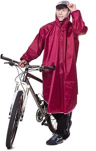 Bike Fahrrad Regenjacken Regenponcho Wasserdicht Regenmantel für Die Jagd Camping Freizeit Regenmäntel Regencape Weinrot 3XL