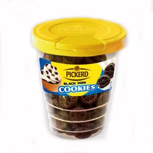 Pickerd Black Mini Cookies knackig knusprige Cookies Backdeko 55g
