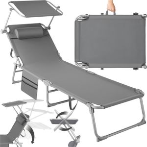 Sonnenliege Chloé klappbar 190 x 68 x 28 cm, mit Seitentasche Sonnenliege Chloé klappbar 190 x 68 x 28 cm, mit Seitentasche