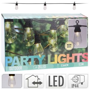 ProGarden LED-Party-Lichterkette 20 Leuchtmittel 4,5 V