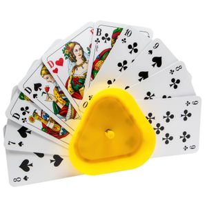 Otto Simon Spielkartenhalter Kunststoff für 35 Spielkarten gelb