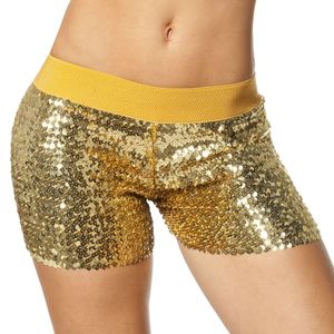 y Hotpants mit Pailletten in gold Karneval Fasching Gr.42