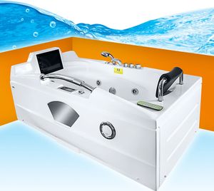 Whirlpool Vollausstattung Pool Badewanne Wanne mit TV T42R-TH 92x171cm passive Schlauchreinigung