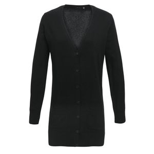 Premier - Strickjacke V-Ausschnitt für Damen PC5869 (34 DE) (Schwarz)