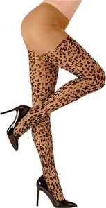Strumpfhose mit Leoparden Muster für Halloween & Fasching