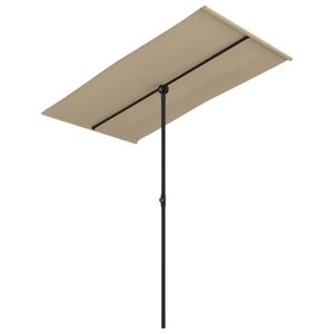 vidaXL Sonnenschirm mit Aluminium-Mast 180 x 110 cm Taupe