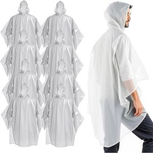 10x Einweg Regenjacke & Regenponcho mit Kaputze - Einmal Regenjacke mit Kapuze - Universalgröße: transparent und wasserdicht 10x Einweg Regenjacke & Regenponcho mit Kaputze - Einmal Regenjacke mit Kapuze - Universalgröße: transparent und wasserdicht