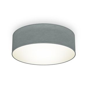 Deckenlampe Stoff grau Textil Lampenschirm Deckenleuchte Wohnzimmer Schlafzimmer