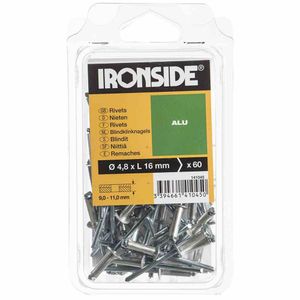Ironside 141-045 Blindnieten 4,8/16, silber-grau (60er Pack)