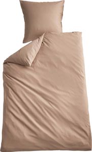 Bettwäsche Set Microsatin »Berlin« BxL 135x200 cm Taupe Kissenbezug Bettbezug Reißverschluss Hautfreundlich 202090