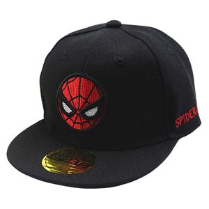 Spiderman Boy Girl Baseball Cap Kinder Snapback Kinder Sport Sonnenhut verstellbar Hut # Schwarz Einstellbar