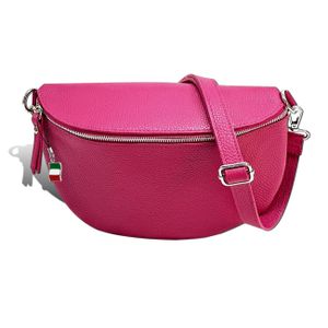 Florence Echtleder Bauchtasche groß Damen fuchsia Umhängetasche Jugend D2OTF825P