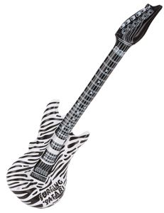 Aufblasbare Rock-Gitarre schwarz-weiss
