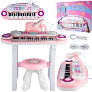 MalPlay Kinder Piano | 37 Tasten Klavier | Mp3 Keyboard | Ständer und Hocker | USB Mikrofon | für Kinder ab 18 Monaten