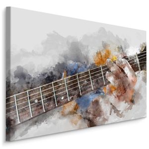 Fabelhaftes Canvas LEINWAND BILDER 120x80 cm XXL Kunstdruck Musik Abstrakt Gitarre