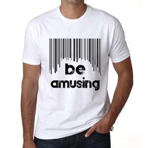 Herren Grafik T-Shirt Barcode ist amüsant – Barcode Be Amusing – Öko-Verantwortlich Vintage Jahrgang Kurzarm Lustige Druck Geburtstag Geschenk Mann