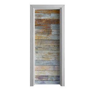 Tür Selbstklebende 70x210 cm Türfolie Türtapete Klebefolie - Dunkle Holz