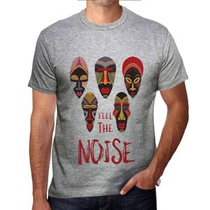Herren Grafik T-Shirt Eingeborene spüren den Lärm – Native Feel The Noise – Öko-Verantwortlich Vintage Jahrgang Kurzarm Lustige Druck Geburtstag