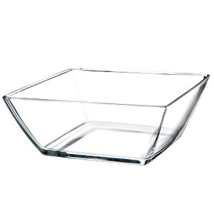 Salatschüssel 1,7L Eckig Obstschale 19x19 cm 1 Stück Glasschalen Transparent
