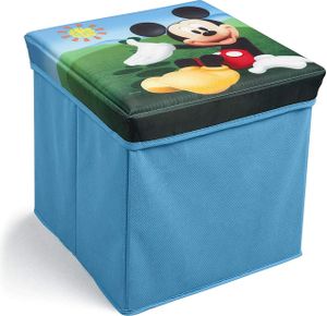 Disney Micky Maus Spielzeugkiste + Hocker Aufbewahrungsbox mit Deckel Spielzeugkiste Kindermöbel Mickey Mouse