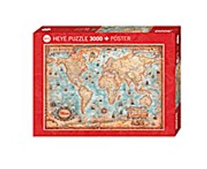 Heye Puzzle 29275, 3000 Stück(e), Landkarten